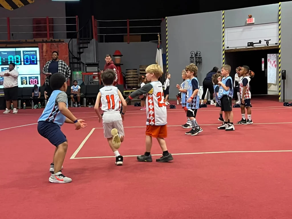 Upward Sports Basketball Players on the Basketball Court