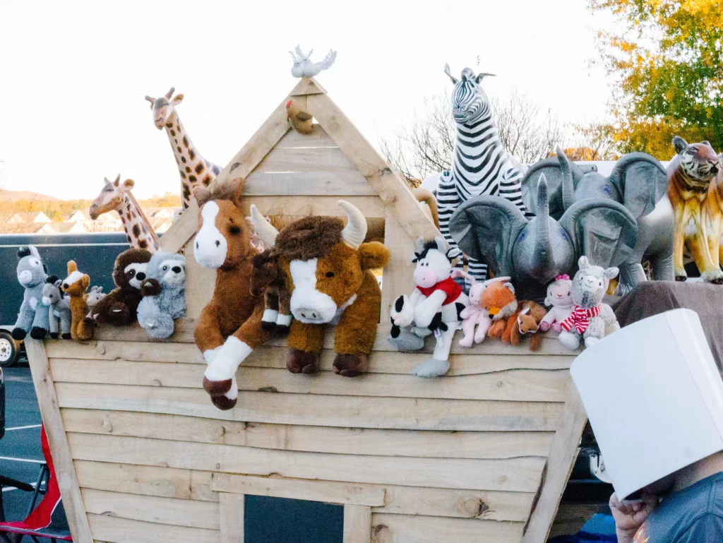 A trunk decorated like Noah's Ark from our Fall Harvest Festival in 2022.